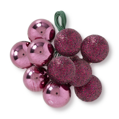 Kerstbal op steker – rood